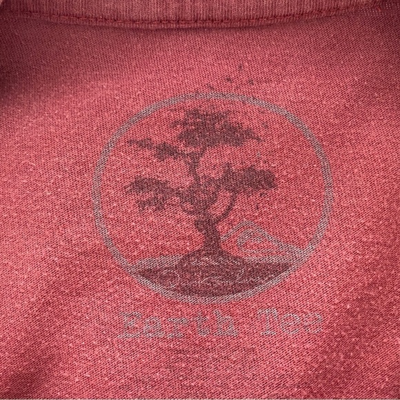 QUIKSILVER Maroon Palm Trees Surf Tee Shirt Men S Small - Picture 6 of 7